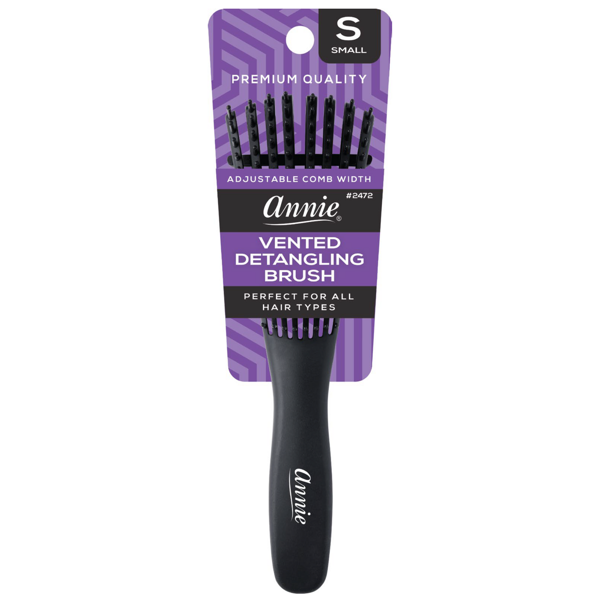 Annie Vented Detangler Brush 8 Row Black