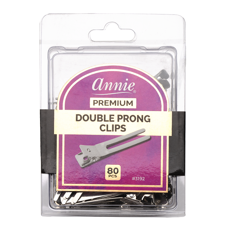 ANNIE PREMIUM DOUBLE PRONG CLIPS 80PC #3192
