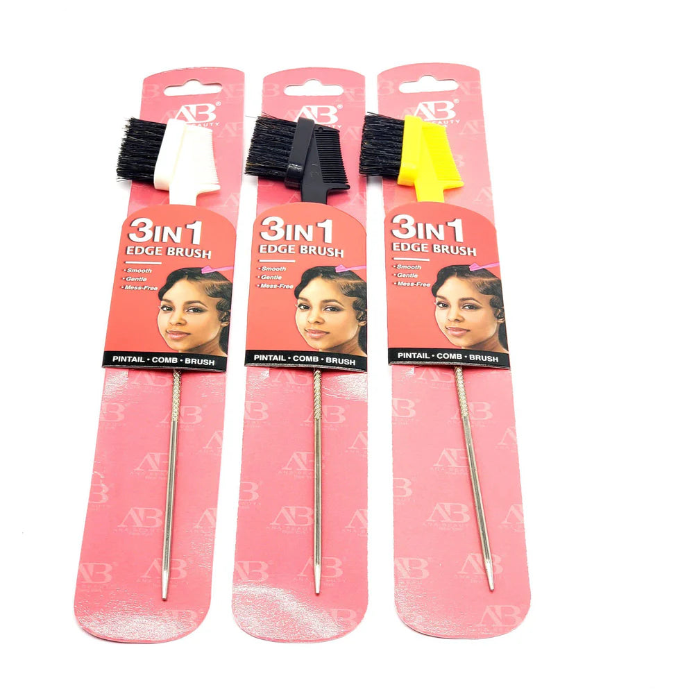 3 in 1 Edge Brush w/Metal Pin