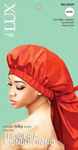 LUX LUXURY SILKY SATIN COATED SHOWER & CONDITIONING CAP