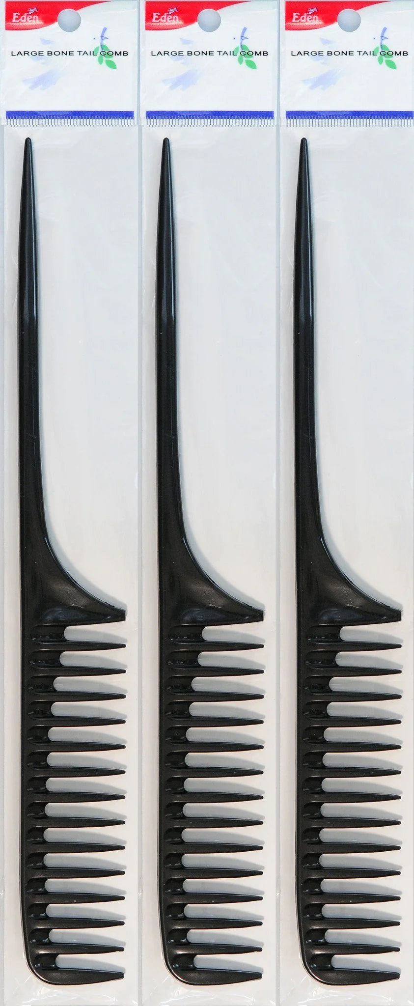 Eden Large Black Bone Tail Comb-38112