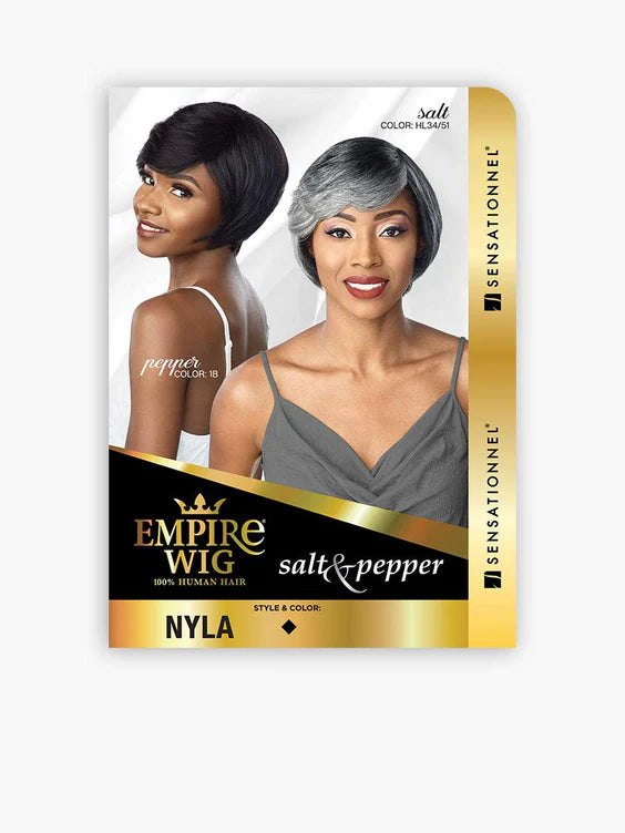 HH EMPIRE WIG "NYLA" SALT & PEPPER-1B