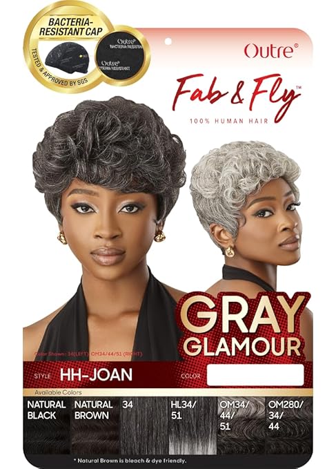 FAB & FLY FULL CAP WIG GRAY GLAMOUR-HL34/51