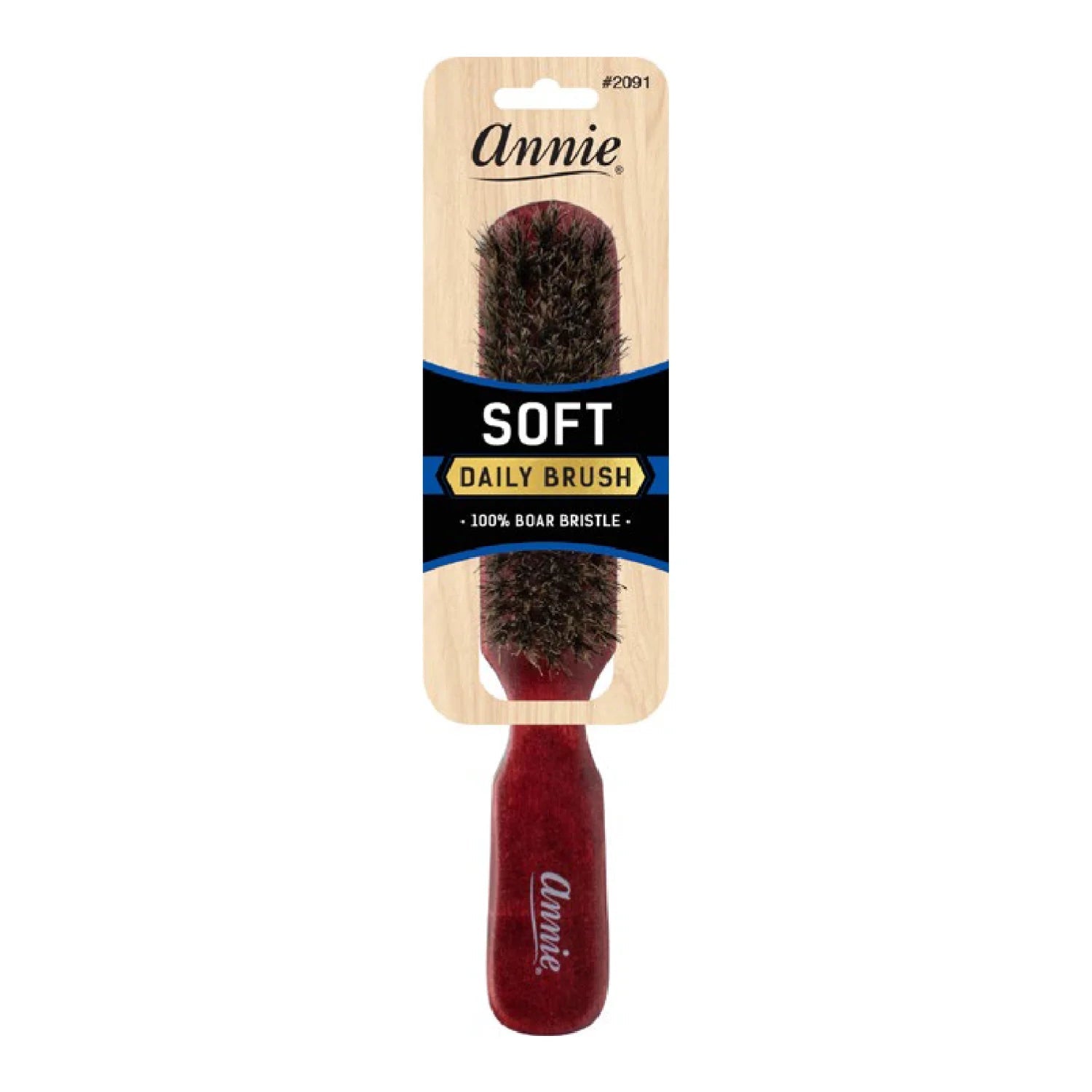 Annie Soft Curved Bristle 5 row Brush 100% Boar Bristles Asst Color