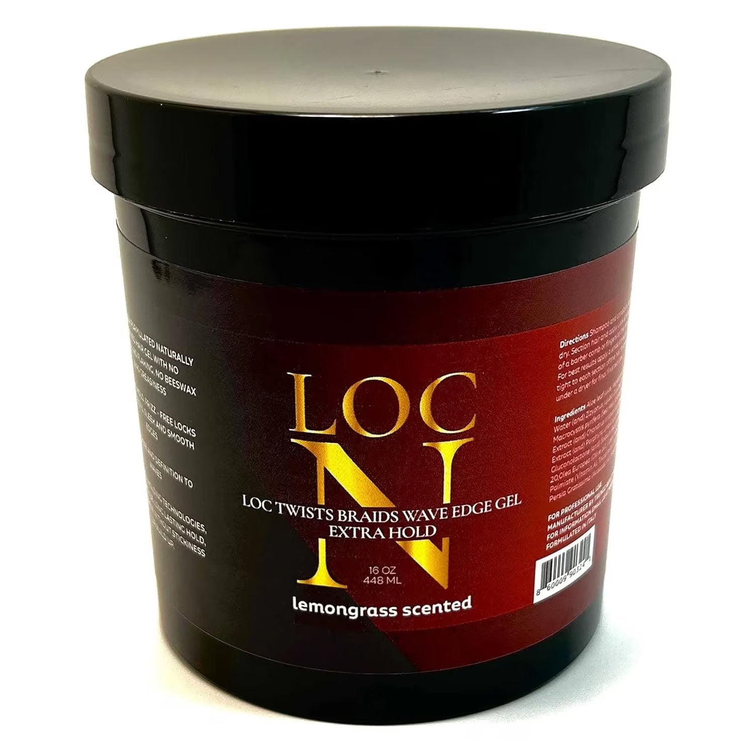 LOC-N Braiding Gel 16oz Lemongrass Scent