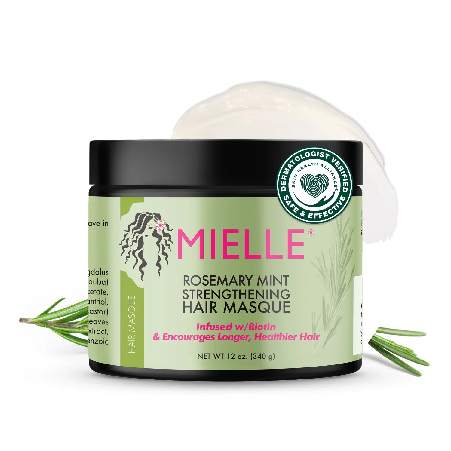MIELLE ROSE MINT HAIR MASQ 12OZ