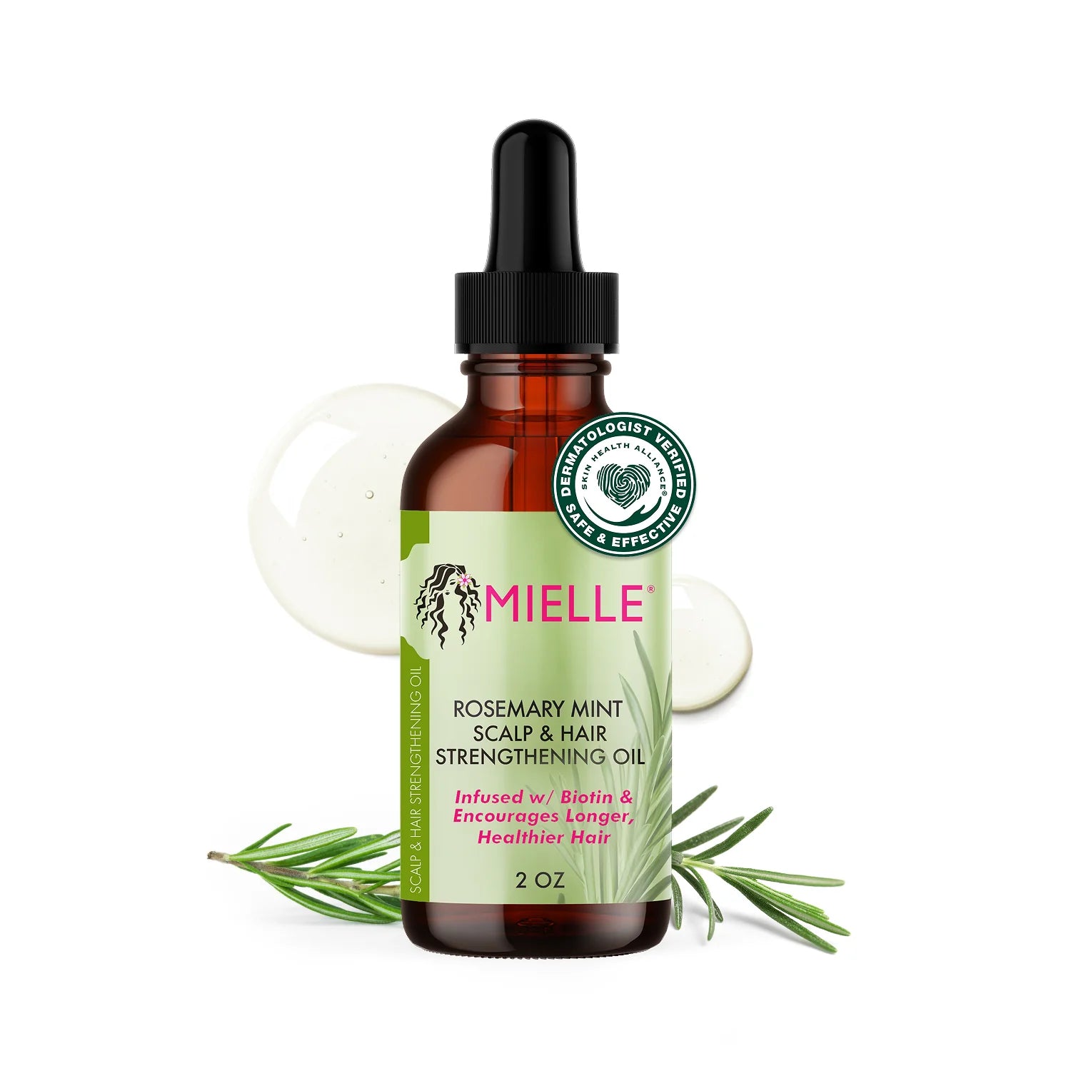 MIELLE ROSE MINT GROWTH OIL 2OZ
