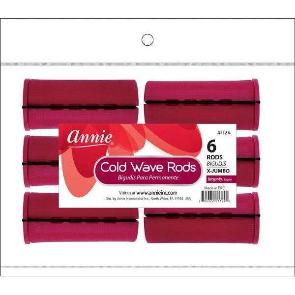 Annie Cold Wave Rod X-JUmbo 6 CT Burgundy #1124