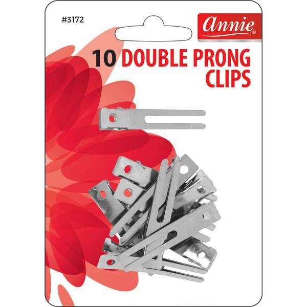 Annie Double Prong Clip-10pk #3172