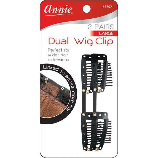 Annie Dual wig clip small 2 pairs black