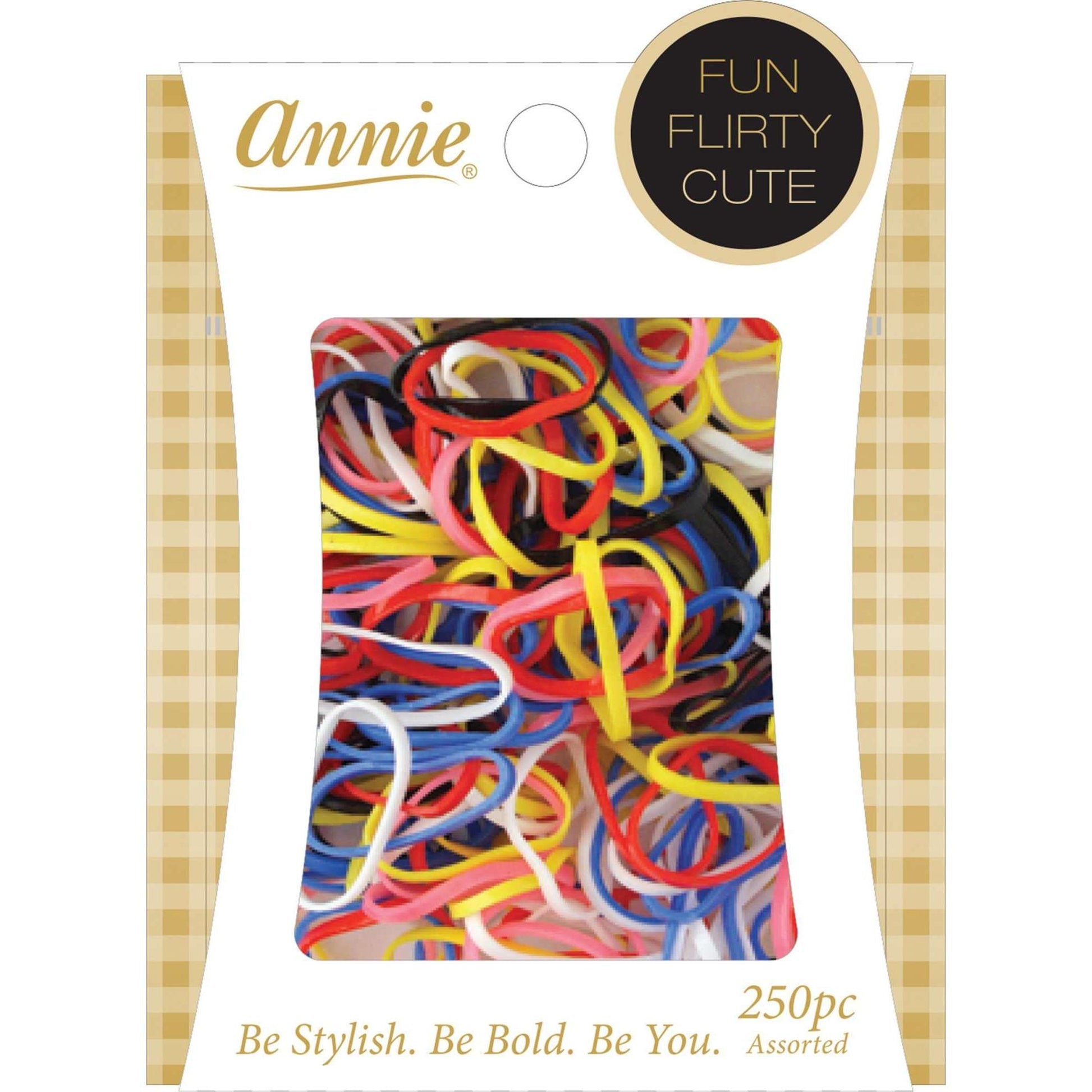 ANNIE 250CT BLK RUBBER BANDS