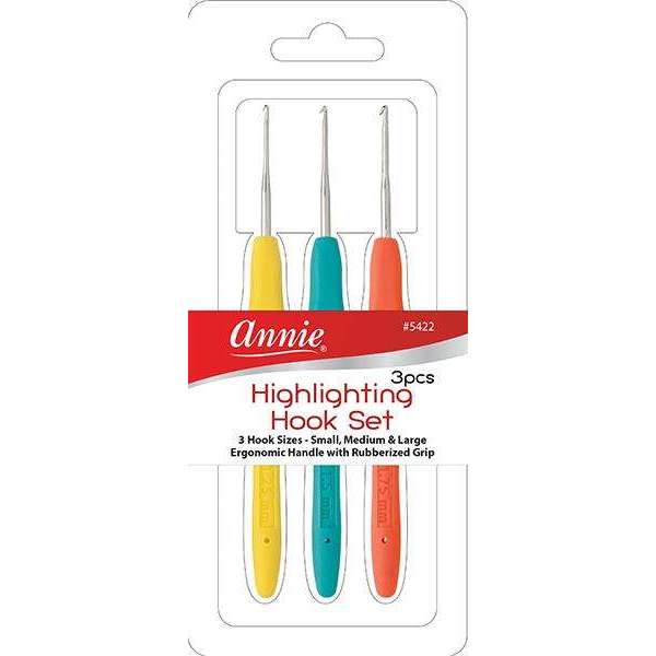 Annie Highlighting Hook Set 3ct Asst Color #5422