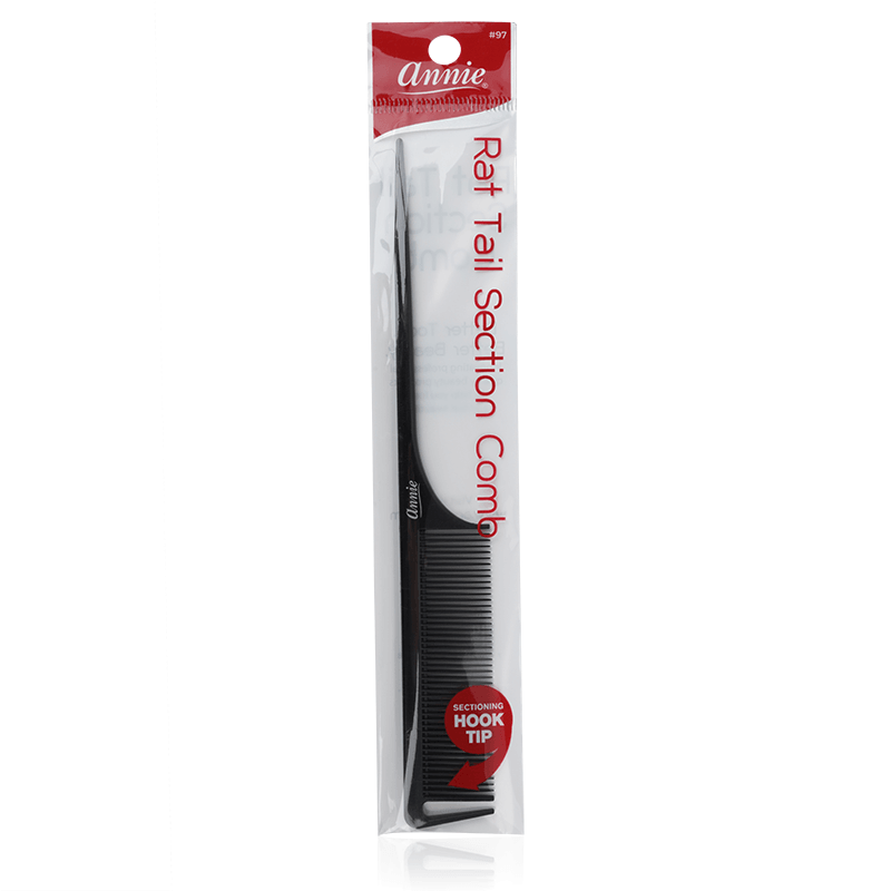 Annie Comb Rat Tail Section Black #0097