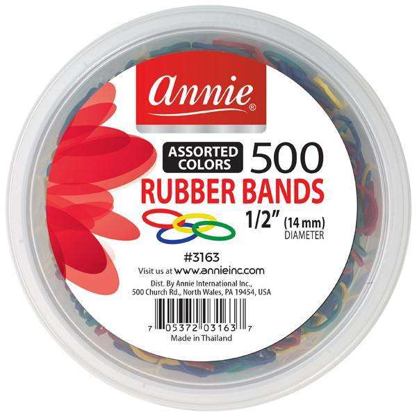 Annie 500 Rubber Bands Assorted Colors #3163