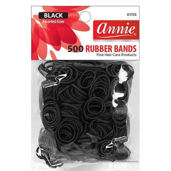 ANNIE 500 BLACK RUBBER BANDS ON #3158 (500)