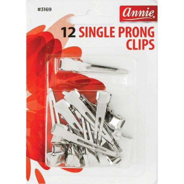 Annie Single Prong Clips 12CT #3169