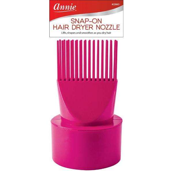 Annie Snap On Hair Dryer Nozzle-Pink #2980