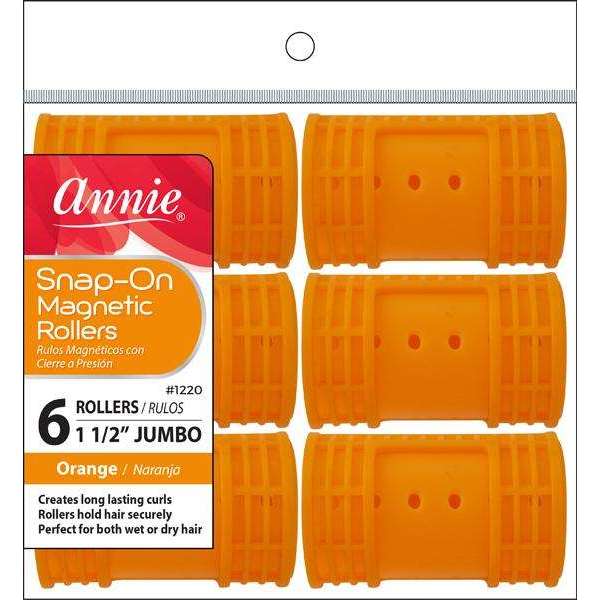 Annie Snap-On Magnetic Rollers 6 CT 1 1/2 Jumbo #1220