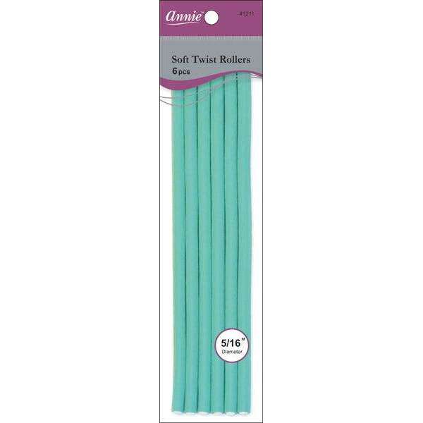 Annie Soft-Twist Rollers 6 CT 10" 5/16 Green #1211