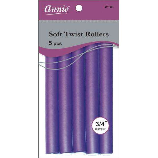 Annie Soft Twist Rollers 7" #1205 (purple)
