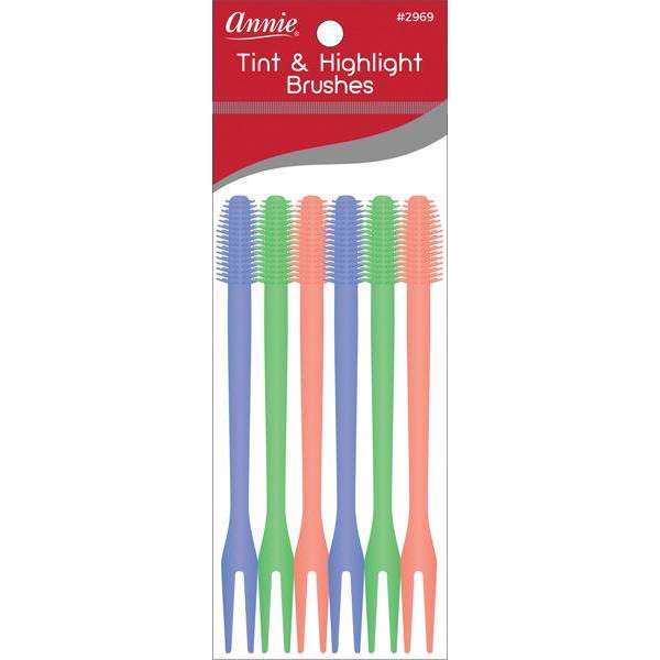 Annie Tint&Highlight Brushes 6ct Asst color