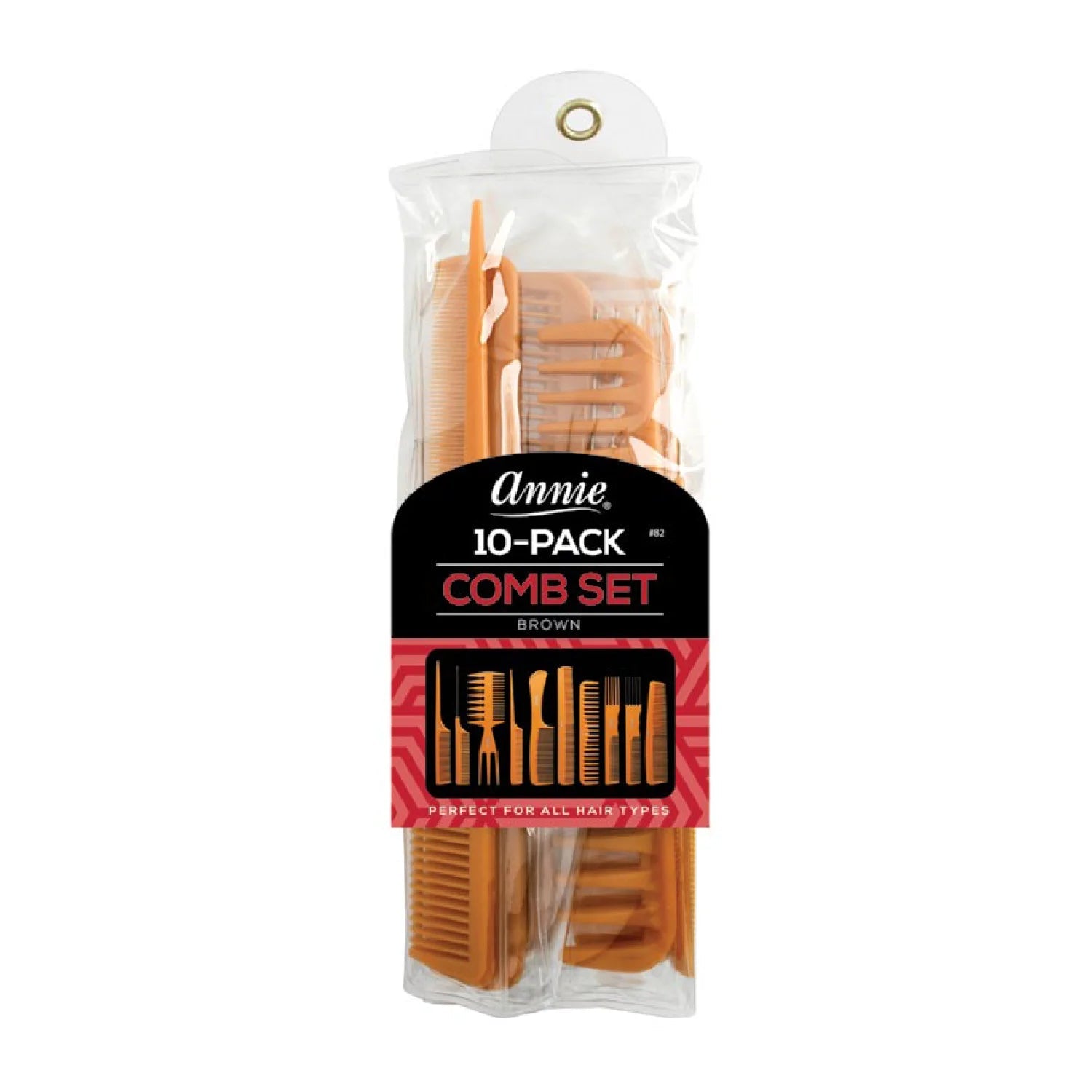 Annie Professional Comb Set 10 CT Bone #0082