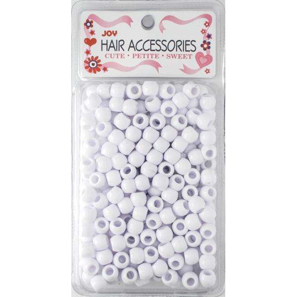 Joy Round Plastic Beads Large Size Large Package White
