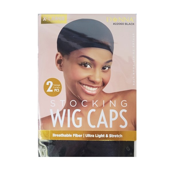 DONNA STOCKING WIG CAP XL BLACK